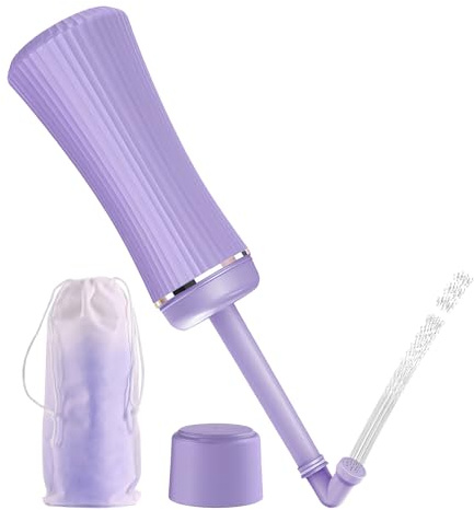 Tragbares Bidet, 400 ml – Perinealflasche für die Pflege nach der Geburt, Schwangerschaft und Reisehygiene, auslaufsicheres Reinigungsspray mit abgewinkelter Düse für Frauen