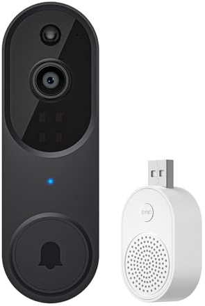 Meacode Wireless Video Doorbell Camera with Chime, Rechargeable 1080P Video Doorbell Camera with Ai Detection, 2k HD, Night Vision, The Smarter Way to Protect Your Home (Black)