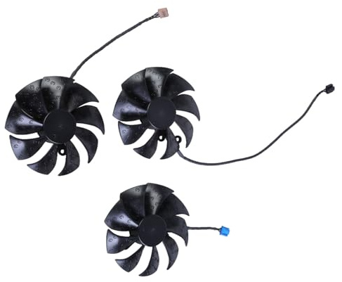 QUEENYARD Lot de 3 ventilateurs de refroidissement VGA PLD09220S12H 87 mm 12 V 0,55 A 4 broches pour carte graphique RTX3070 3080TI 3090 FTW3