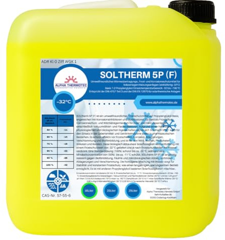 Solarflüssigkeit 10 l gelb Gemisch bis -32° C Frostschutz, Solarfluid, Solarliquid, Wärmeträgermedium