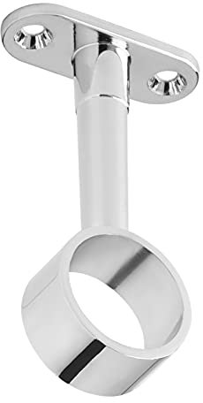 SOTECH 1 Barras de armario Soporte central para tubos de armario redondos Ø 25 mm Soporte de varilla de ropa Cojinete de tubo del armario