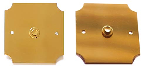 2-te Wahl-Messing pol.-Klingelschild-Klingel-Türschild-Schild-100 x 100 x 3 mm