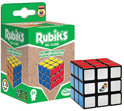 Thinkfun Rubiks Re-Cube, den ursprungliga magiska kuben 3 x 3 från Rubiks i en mer hållbar variant för vuxna och barn från 8 år