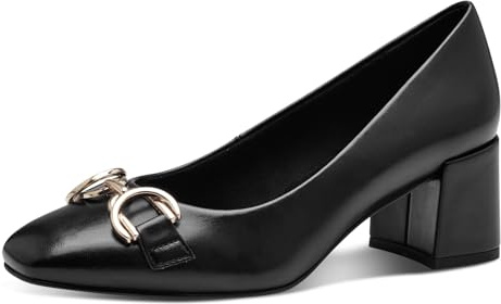 MARCO TOZZI Damen Pumps mit Blockabsatz Vegan, Schwarz (Schwarz), 37 EU