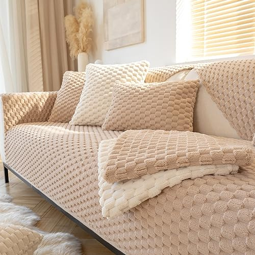 WYJHNLBEDC Sofa/Couch überzug/überwurf/überwurfdecke, Sofaschutz Hund | Warmer Super Weicher Fleecedecke Sofabezug für L Form/U Form/Ecksofa 3/2/1 Sitzer, Kratzschutz Katze