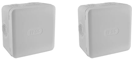 Boite de derivation electrique - etanche exterieur - IP55 85X85 - Debflex - 718806 - Polypropylène, Gris (Lot de 2)