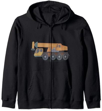 lifting platform vehicle colored comic design Zip Hoodie