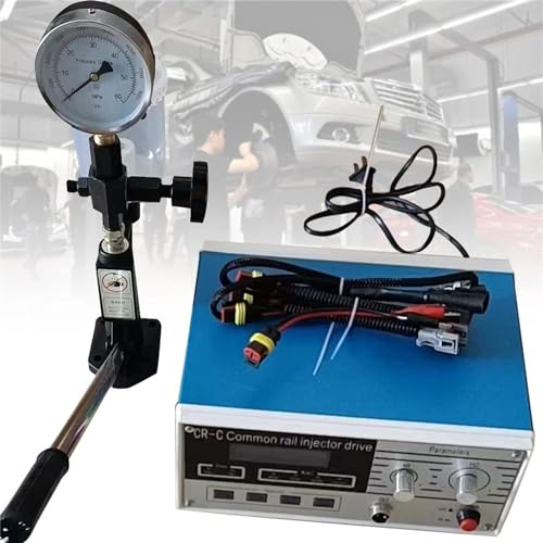 DLAZUM Diesel-Einspritzdüsen-Tester, Kompressionskit, Common-Rail-Einspritzdüsen-Prüfgerät, Multifunktionsdetektor, elektromagnetischer Diesel-Einspritzdüsen-Tester, Diesel-Piezo-Einspritzdüsen-Prü