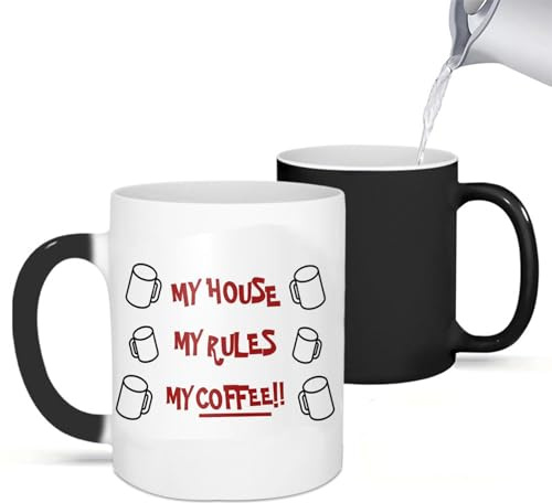 Eowppue La Tasse à café aux couleurs changeantes,Tasse à café magique -Tasse à couleur Changeante Sensible à la Température,Mug en céramique personnalisé