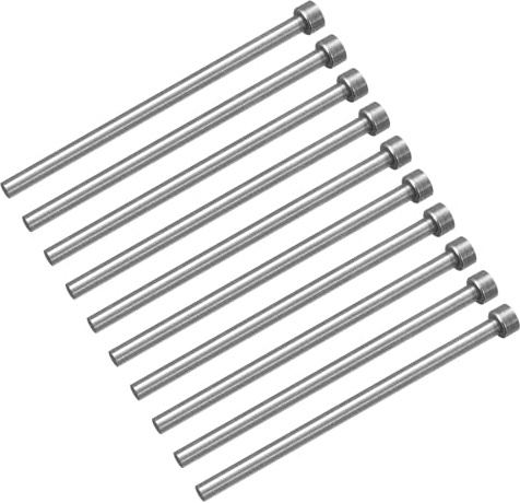 QUARKZMAN Gerade Auswerferstifte, 5mm(0,2) DM Werkzeug Auswerferstifte 65Mn Stahl Runder Spitzenstempel 100mm(3,94) Lang Kunststoffteile Auswerfer für Mechanische Wartung 20 Stück