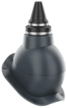 KRONO-PLAST Antenadurchführung dichter Dachdurchgang für Blechdachziegel W Profil Doppelrömer Dachziegel Lüfter Dachlüfter (Anthrazit)