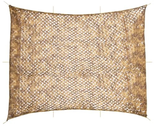 vidaXL Tarnnetz, Camouflage Netz mit Aufbewahrungstasche, Bundeswehr Armee Army Tarnung, Jagd Camping Dekonetz, 618x512cm Sandfarbe