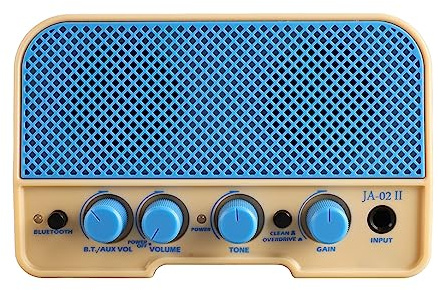 Amplificador de Guitarra Elctrica, Amplificador de Guitarra de Doble Canal, Mini de con Conexin BT5.0 para Tocar (cielo azul