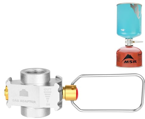 Adiwo Gas Canister Refill Adapter, Gaskartuschen Adapter Gas Nachfülladapter, Campingkocher Adapter Kraftstoff-Transfergerät