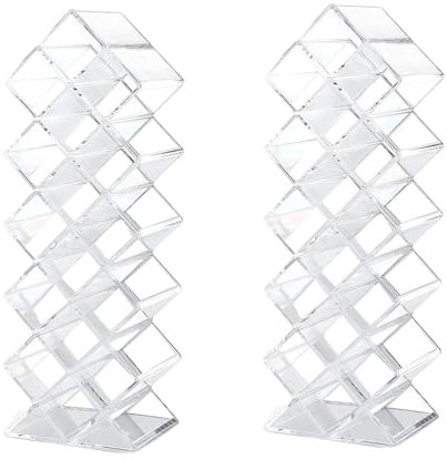 anneratteryer 2 Stück Acryl Lippenstift aufbewahrung Lipstick organizer Lipgloss organizer Lippenstift halter Make up organizer lippenstifthalter für Bad Waschtischplatte