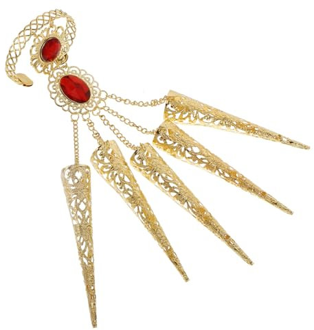 WATIIFUFU Tanzhandschmuck Mit Fingernagel-dekoration Und Handkette Für Bauchtanz Und Andere Tanzstile Handschmuck Nagelabdeckungen Für Performance-schmuck