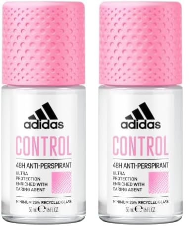 Adidas - Control Anti-Perspirant Roll On, desodorante en formato roll on 50 ml (Paquete de 2)