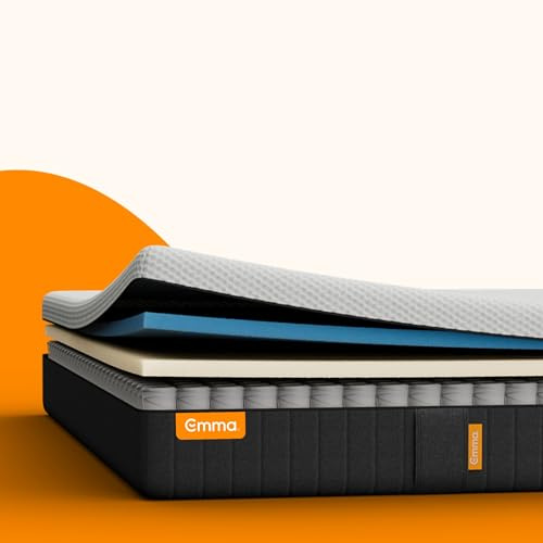 Emma Original II Matratze 100x200 cm, 22 cm Höhe – Kaltschaummatratze, Memoryschaum und Federkernmatratze mit Taschenfedern, Mittelweich H2, 3-Zonen-Stützung, Atmungsaktiv, Waschbarer Bezug