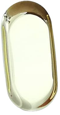 Holibanna Plateau à Bijoux En Acier Inoxydable Doré, Petit Format, Organisateur Multifonction Pour Femmes, Rangement Décoration Salle De Bain Et Chambre, Bord Incliné Pour Versement Facile