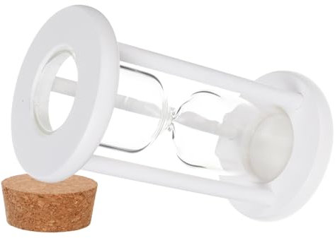 TOPPERFUN Reloj De Arena Rellenable Elegante para Manualidades Temporizador Transparente Tapón De Madera Decoración y Regalo Creativo para Bodas o Estudio