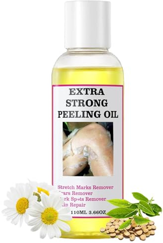 ARCHIDATE Yellow Peeling Oil for Dark Skin, Extra Strong Peeling Oil, Natural Formula Exfoliating Peels Solution for Face, Body, Hands and Foot Dead Skin Remover (110ml)