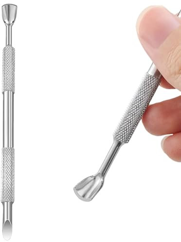 Kit De Aseo De Cutículas - Desmirador De Clavos, Herramienta De Acero De Doble Extremo | Acabado De Metal Resistente A La Óxido, Mango De Agarre Texturizado, Tamaño De Viaje Compacto Con Cuchilla