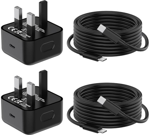 25W Super Fast Charger Type C, 2 Pack 25W USB C Wall Charger Fast Charging with 2M Type C Charger Charging Cable Cord Compatible for iPhone 17 16 15 Pro Max, Galaxy S25/S25+/S25 Ultra/S24/S23/S22/S21