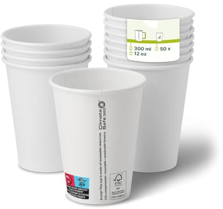 GREENBOX Pappbecher (beschichtet) 300 ml / 12 oz, Ø 90 mm, weiß