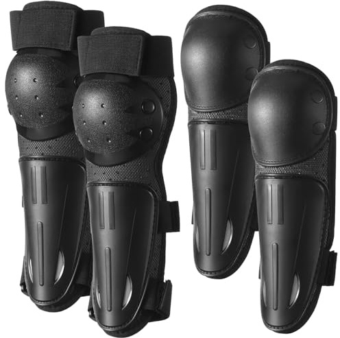 yeesport Kinder Knie- und Ellbogenschützer Für Motorrad & Motocross, Knieschützer und Ellbogenschützer Kinder, Atmungsaktive MTB Knieschoner & Ellbogenschützer
