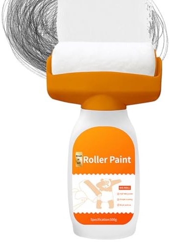 Bohany Pennello a rullo, 500 g, rullo per pittura a soffitto, forniture per la riparazione di superfici di mobili, porte, armadi, legno, superfici interne ed esterne, soggiorno, camera da letto