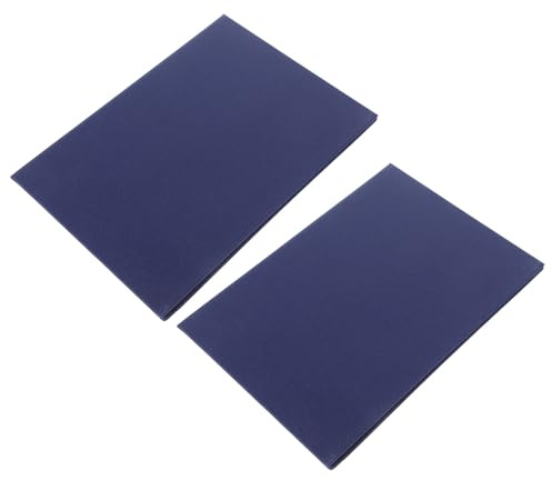 STOBAZA Carpeta Portacertificados Azul Doble Cara A4 Funda Protectora para Diplomas y Premios Ranuras en Esquinas Tamaño Carta 2 Unidades Adecuado para Graduación y Reconocimientos