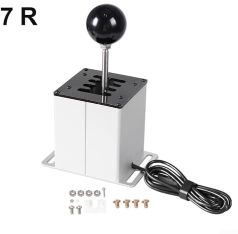 Palanca de cambios USB para Logitech G29 G27 G920, 6+R 7+R Gears, PC Racing Game Emulador Soporte de freno de mano (7 velocidades)