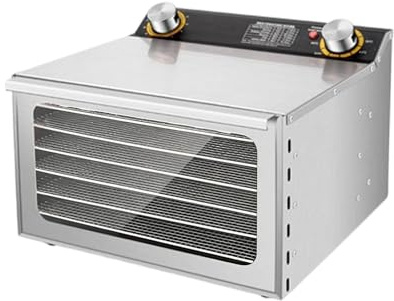 Commercial Grade Food Dehydrator Machine With Adjustable Timer And Precise Temperature Control For Preserving Fruits Vegetables Meat Seafood (White, 30X29X21.5cm)