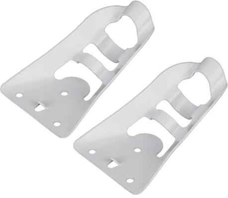 UTHCLO 2pcs Flag Pole Holder Flagpole Windsock Bracket Base for Shop Window Flag Decor and Front Yard Stainless Steel Construction White Colour Easy to Install Convenient to Use Wall
