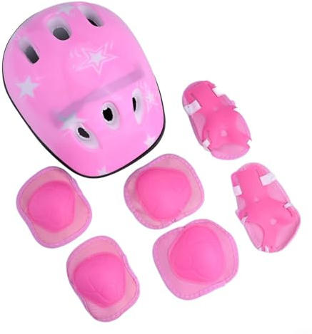 Set di casco da skateboard e attrezzatura protettiva, per bambini dai 16 anni, in PE traspirante per scocca in EVA, con ginocchiere, gomitiere e polsiere regolabili, per ciclismo, pattinaggio a