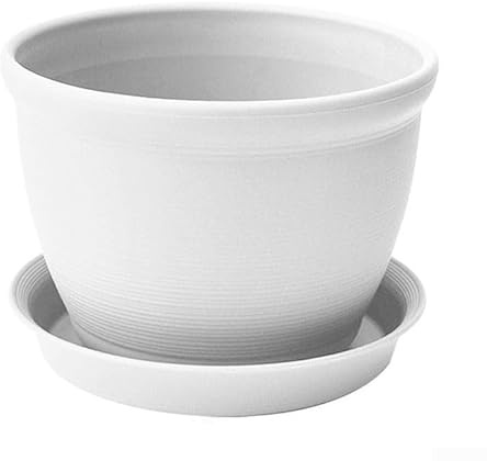 Vaso da fiori rotondo in plastica che sostiene la crescita delle radici per piante serpenti ZZ piante Pothos per interni ed esterni, beige, grigio, rosso, bianco, 20 cm x 14 cm, leggero e facile da