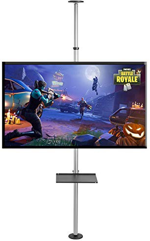Allcam FCM63M Floor-to-Ceiling TV Mount Telescopic Tension Pole for most 43-75 LCD/LED Screens up to Mount Size 600x400