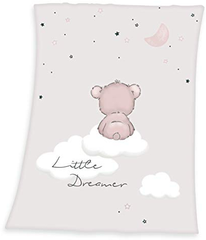 Herding Babydecke, Little Dreamer Motiv, 75 x 100 cm, Polyester, Braun