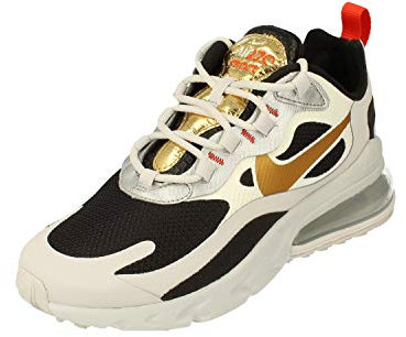 Nike Scarpe Unisex Sneaker Air Max 270 React in Pelle Bianca CT3433-001