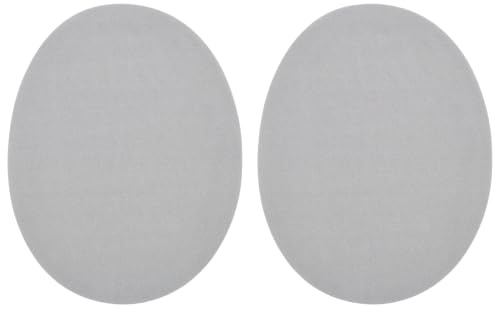 celloexpress Grey Faux Suede Elbow Patches Iron-On (1 Pair)