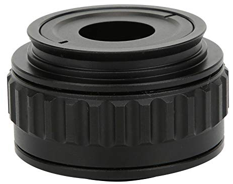 Gedourain Mikroskop-Adapter c-mount microscope adapter 0,35X Kamera-Okular Schwarz Metall Stabiler und zuverlässiger Leistung für Trinokular-Stereomikroskop