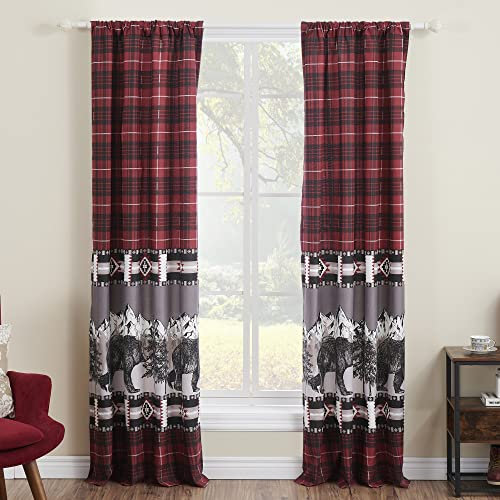 Greenland Home Timberline Gardinen-Set, 213,4 x 213,4 cm, Rot