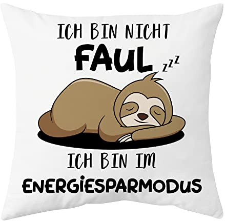 Shoppawhile Faultier Geschenk Kissenbezug 45×45 cm Lustige Geschenke für Frauen und Männer Weihnachten Geburtstag für Freundin