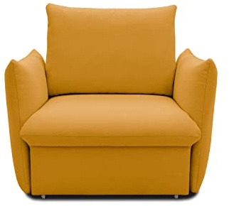 DOMO. collection Sessel Cloud Box, Schlaffunktion, Mango | Sessel mit Schlaffunktion, Boxspringsessel mit Komfortpolsterung und gemütlichem Design, 120 x 97 x 100 cm (BxTxH)