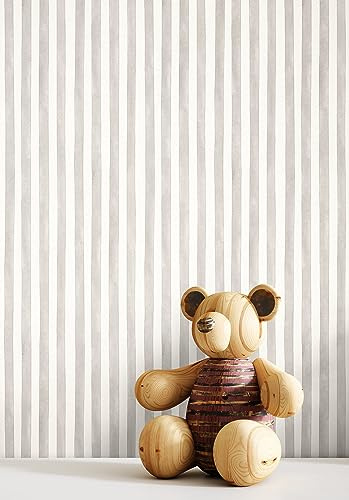 Newroom carta da parati grigio a righe cameretta stile marino | Effetto acquerello opaco e cangiante, superficie liscia senza raccordo, tessuto non tessuto, look scandinavo soggiorno