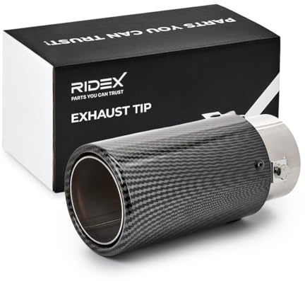 RIDEX 181A0012 Endrohr Auspuffblende schwarz Anschluß - 35-50mm AD-Ø - 76mm ID-Ø - 57mm