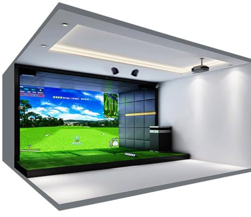 TAHALI Schlagschirm für Golfsimulator – robuster Schlagschirm für Golfnetze – hochauflösende Schlagprojektor-Leinwände für den Heim-Golfsimulator,singlelayer-3 * 4m
