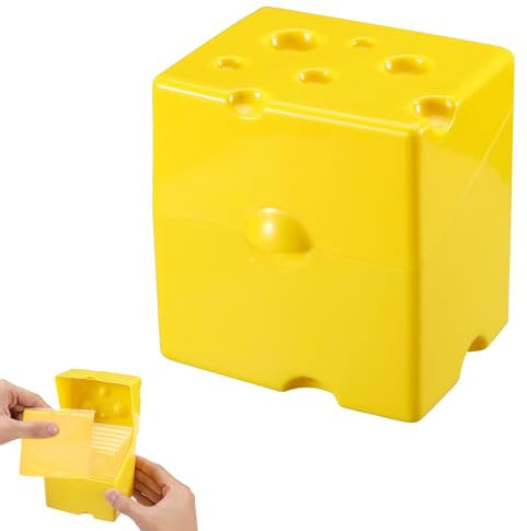 Förvaringsbehållare för Skivad Ost, 10,3x9,5x7,7 cm Ostbehållare för Kylskåp Fliplock Design Smörostförvaringslåda Ostsparare för Kök Kylskåp