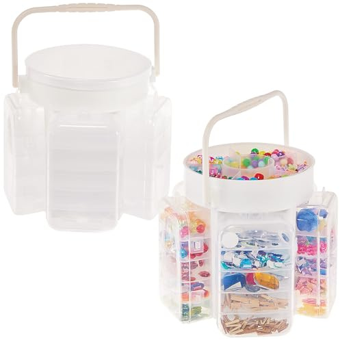 Baker Ross FN262 Craft Caddy - Confezione da 1, contenitore portatile per materiali artistici per arti e mestieri