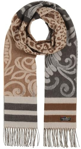 FRAAS Cashmink Schal 44 x 200 cm - Weicher als Kaschmir - Made in Germany - Schal mit Muster-Mix für Damen - Perfekt für Herbst und Winter Grau